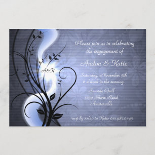 Blue Swirls Invitation