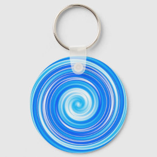 Blue swirls keychain