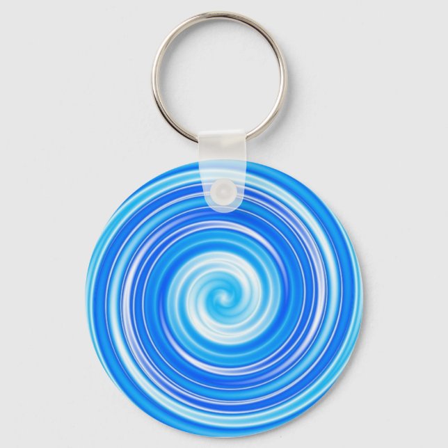 Blue swirls keychain (Front)