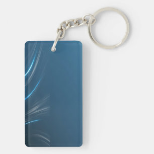 Blue Swirls Keychain