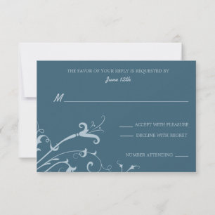Blue Swirls -Response cards