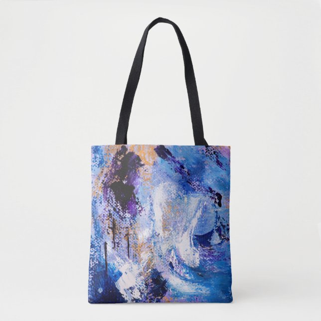 Blue Swirls  Tote Bag (Front)