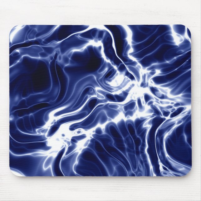 Blue swirly pattern  mouse pad (Front)
