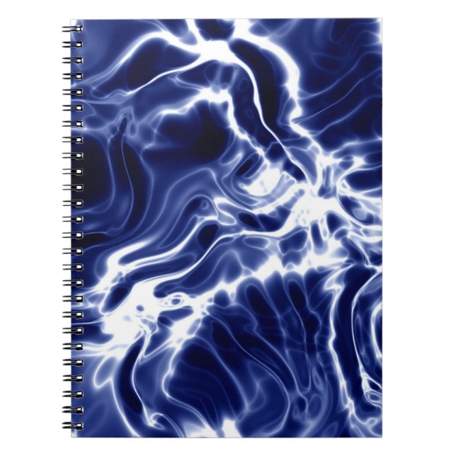 Blue swirly pattern  notebook (Front)
