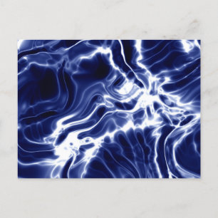 Blue swirly pattern postcard