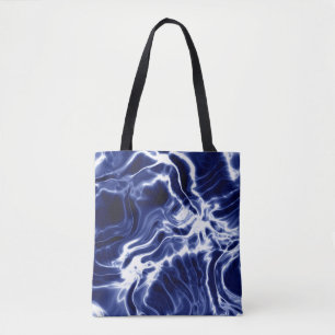 Blue swirly pattern  tote bag