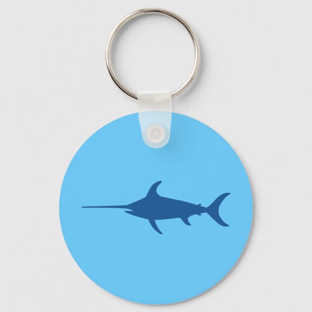 Blue Swordfish Keychain (Front)