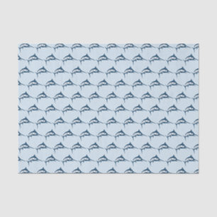 Blue Swordfish Pattern Cool Tissue Paper