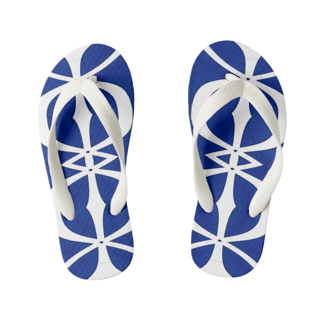 BLUE SYMMETRY KID'S FLIP FLOPS (Footbed)