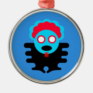 Blue T-K Bauble Metal Ornament