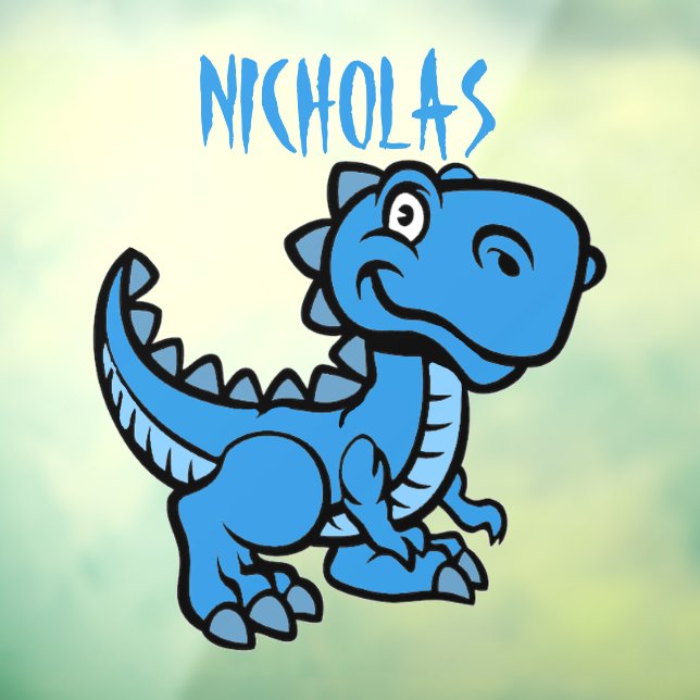 Blue T Rex Dinosaur Window Cling (Sheet 3)