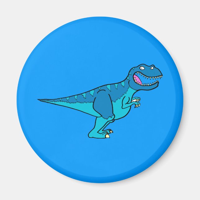 Blue T-rex Magnet (Front)