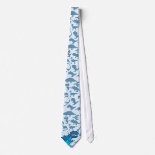 Blue T-rex Tie