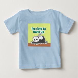 Blue T-Shirt Panda Cartoon for 6–12 Month Kids