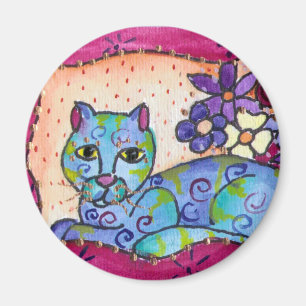 Blue Tabby Cat Magnet