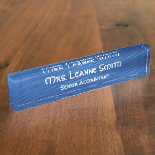 Blue Tahoe Water Nameplate