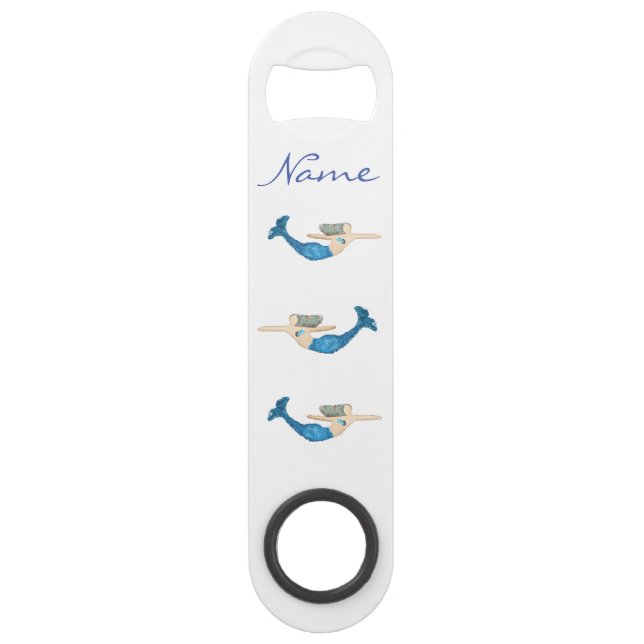 Blue-tail Mermaid Swimming Thunder_Cove Bar Key (Front)