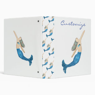 Blue-tail Mermaid Swimming Thunder_Cove Binder