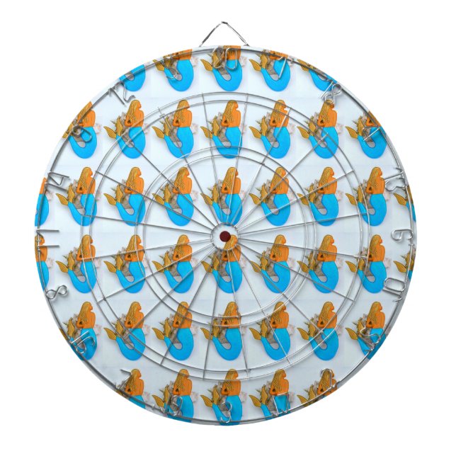 blue-tailed mermaids dartboard (Front)
