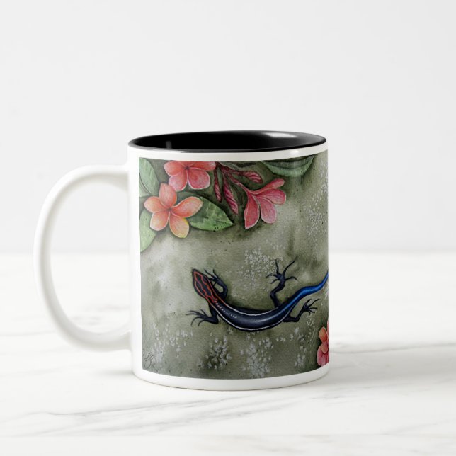 Blue-tailed racer skink Two-Tone coffee mug (Left)