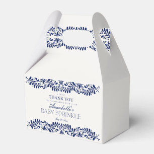 Blue Talavera Tile Fiesta Baby Sprinkle Dessert Favor Box