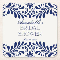 Blue Talavera Tile Spanish Fiesta Bridal Shower