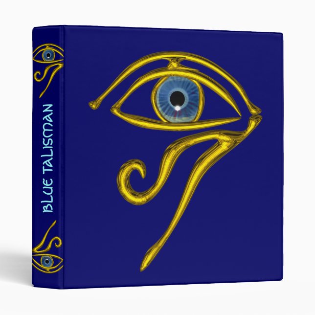 BLUE TALISMAN / GOLD HORUS EYE BINDER (Front/Spine)