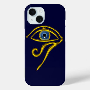 BLUE TALISMAN / GOLD HORUS EYE iPhone 15 CASE