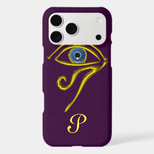 BLUE TALISMAN GOLD HORUS EYE MONOGRAM Purple