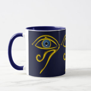 BLUE TALISMAN / GOLD HORUS EYE MUG