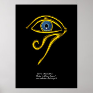 BLUE TALISMAN / GOLD HORUS EYE POSTER
