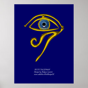 BLUE TALISMAN / GOLD HORUS EYE POSTER
