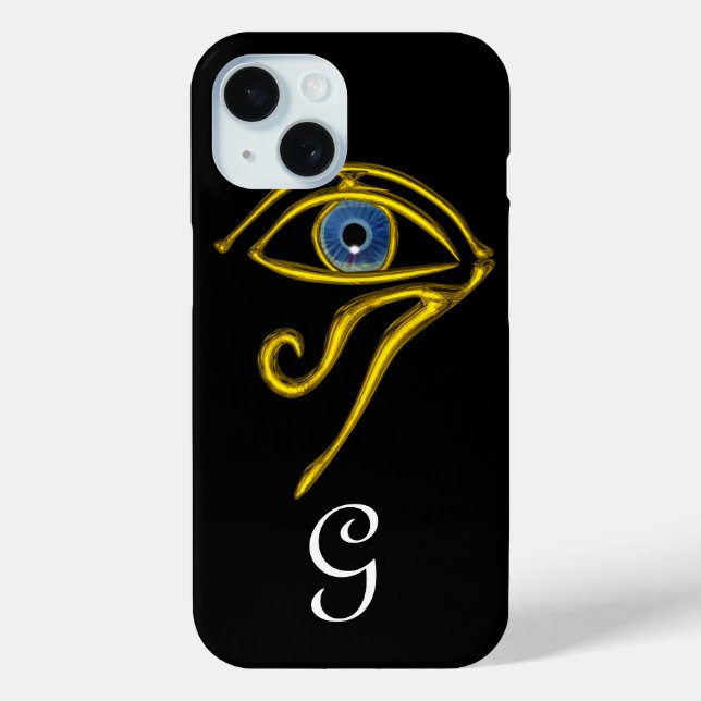 BLUE TALISMAN / HORUS EYE MONOGRAM Black Case-Mate iPhone Case (Back)