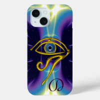BLUE TALISMAN HORUS EYE MONOGRAM Blue Purple