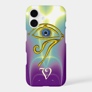 BLUE TALISMAN MONOGRAM Teal, Purple White