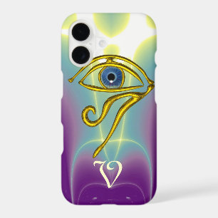 BLUE TALISMAN MONOGRAM  Teal, Purple White