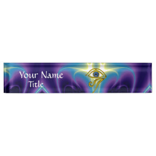BLUE TALISMAN, purple violet blue Nameplate