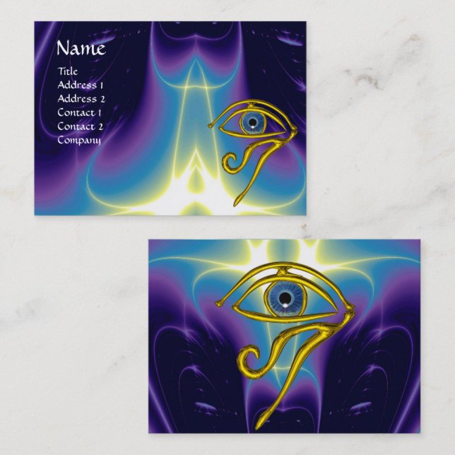 BLUE TALISMAN, purple violet white Business Card (Front/Back)