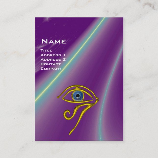BLUE TALISMAN, purple violet white pink yellow Business Card (Front)