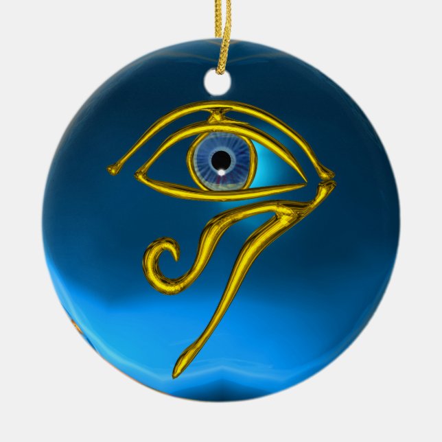 BLUE TALISMAN ,Sapphire Ceramic Ornament (Front)