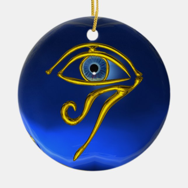 BLUE TALISMAN ,Sapphire Ceramic Ornament (Front)