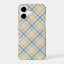 Blue & Tan Plaid iPhone X/8/7/11 Barely There Case