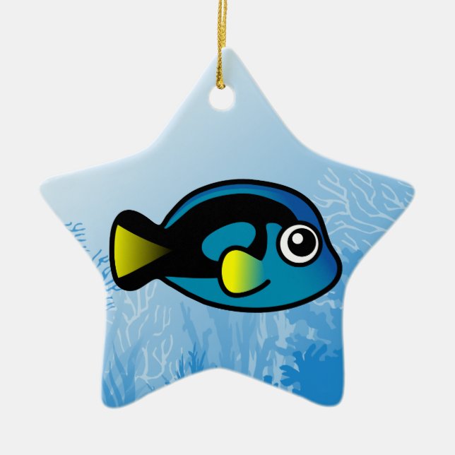 Blue Tang Ceramic Ornament (Front)