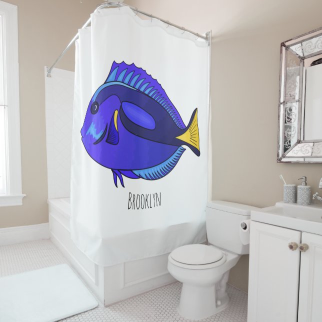 Blue tang fish cartoon illustration (In Situ)