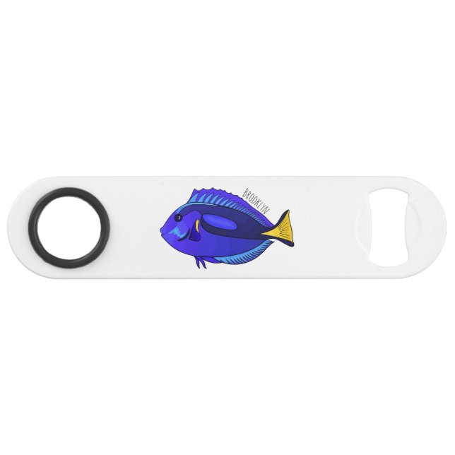 Blue tang fish cartoon illustration  bar key (Front (Horizontal))