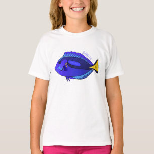 Blue tang fish cartoon illustration T-Shirt