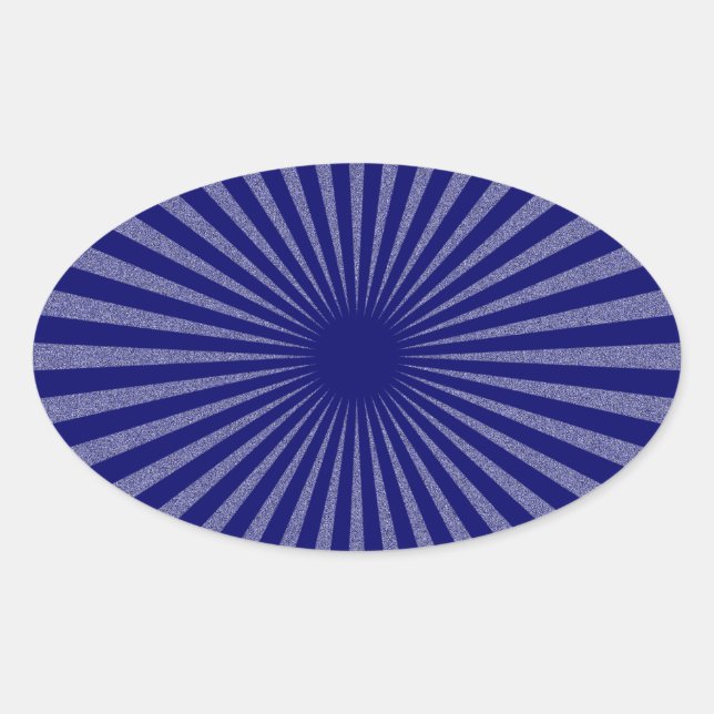 Blue Target - Oval Sticker (Front)