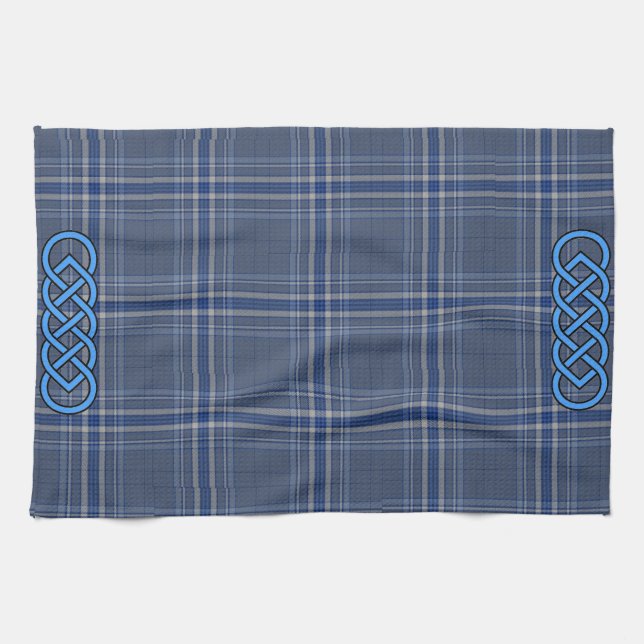 Blue Tartan Celtic Towel (Horizontal)