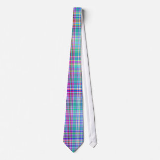 blue tartan pattern tie