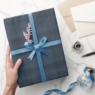 Blue Tartan Plaid Christmas Tissue Paper Festive